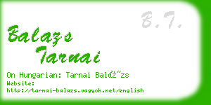 balazs tarnai business card